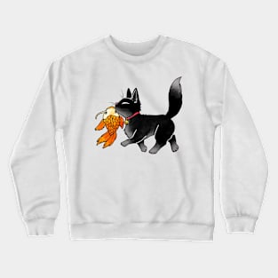 Koi Catch - Black Cat Crewneck Sweatshirt